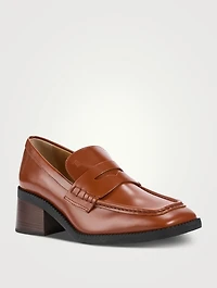 Leather Heeled Loafers