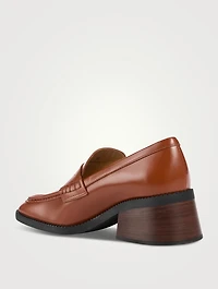 Leather Heeled Loafers