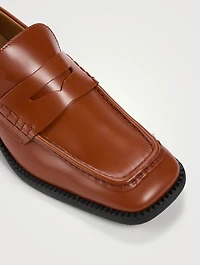 Leather Heeled Loafers