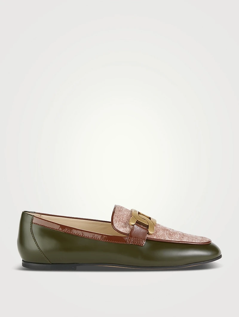 Kate Chain Leather Loafers