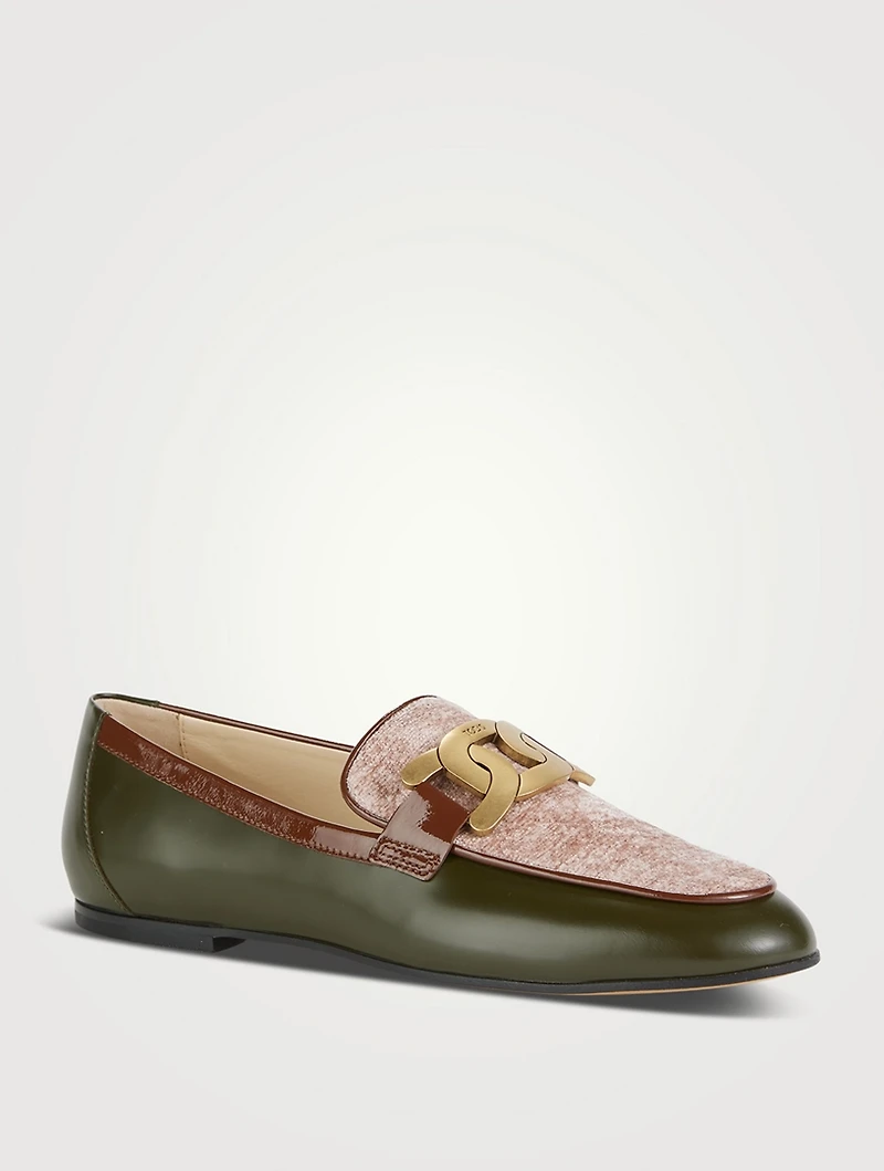 Kate Chain Leather Loafers