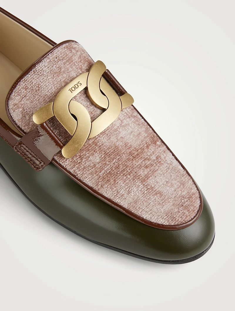 Kate Chain Leather Loafers