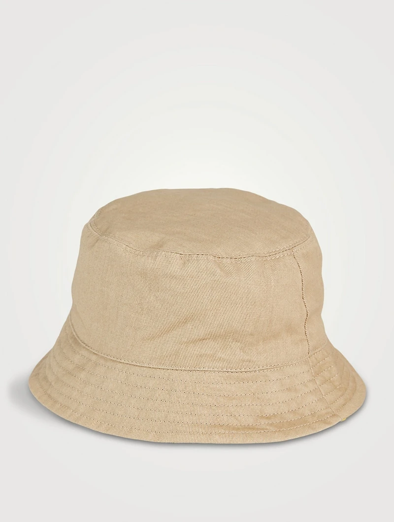 Cotton Logo Check Reversible Bucket Hat