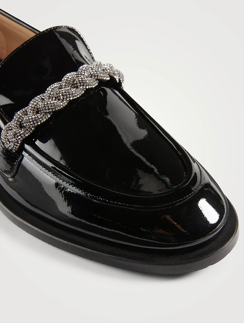 Palmer Embellished Patent Leather Loafers