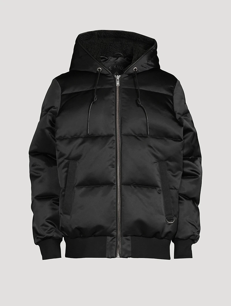 Lenox Down Bomber Jacket With Leather