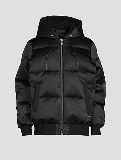 Lenox Down Bomber Jacket With Leather