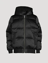 Lenox Down Bomber Jacket With Leather