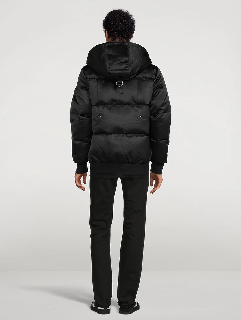 Lenox Down Bomber Jacket With Leather
