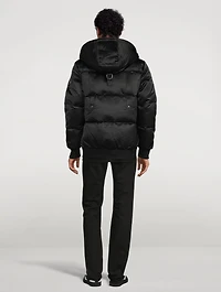 Lenox Down Bomber Jacket With Leather
