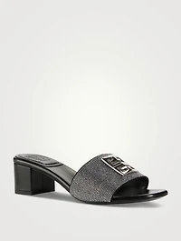 4G Embellished Leather Mules