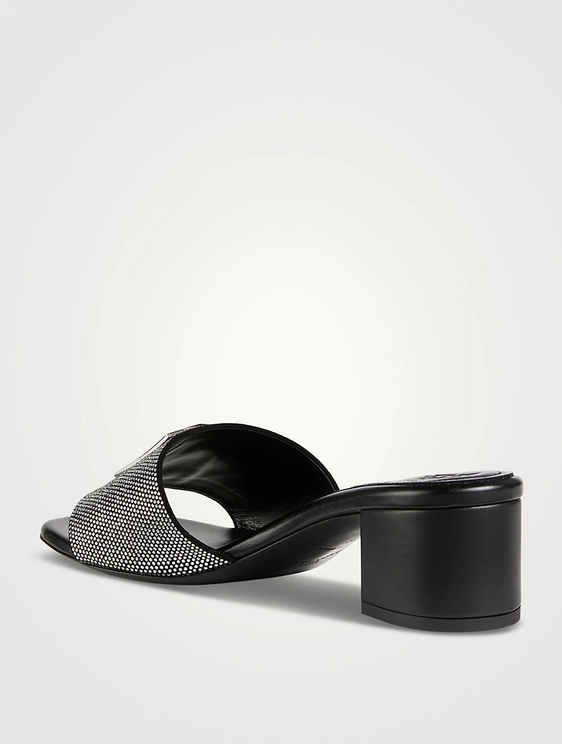 4G Embellished Leather Mules