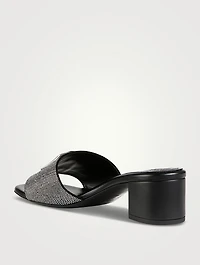 4G Embellished Leather Mules