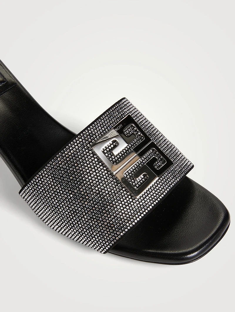 4G Embellished Leather Mules
