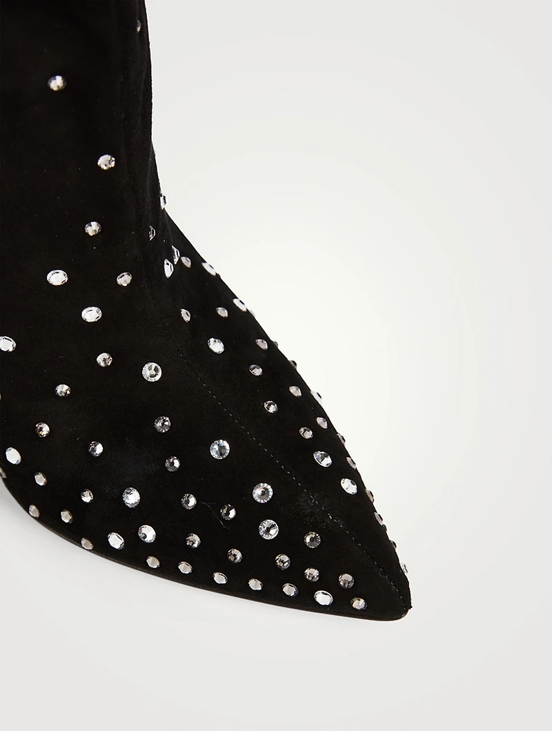 Holly Slouchy Embellished Suede Mid-Calf Boots