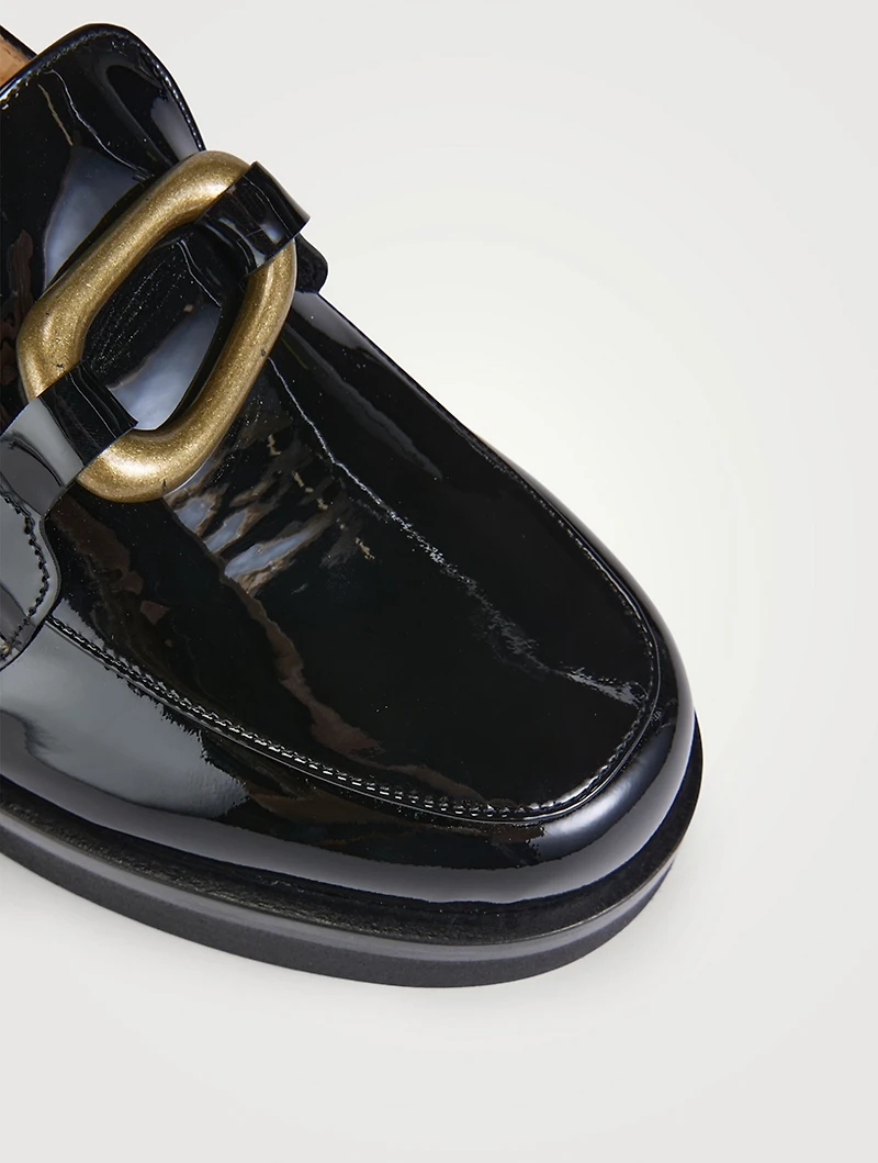 Le Begonia Patent Leather Slingback Loafers