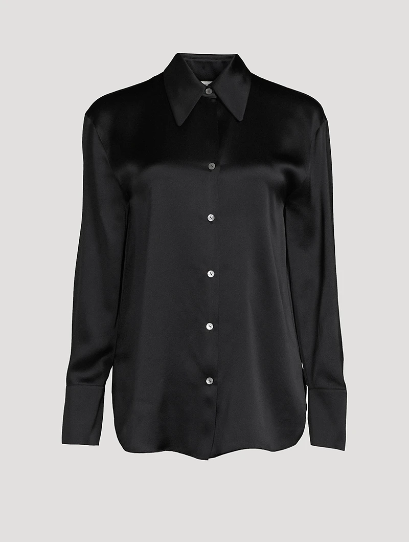 Ruched Back Silk Shirt