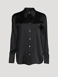 Ruched Back Silk Shirt