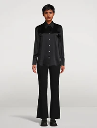 Ruched Back Silk Shirt