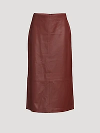 Leather Midi Skirt