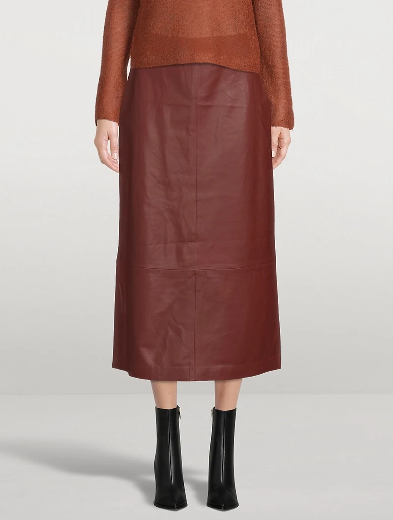 Leather Midi Skirt