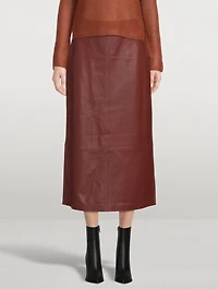 Leather Midi Skirt