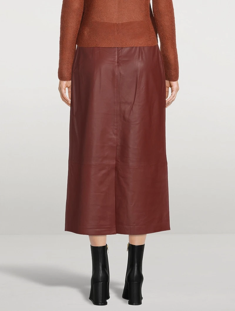 Leather Midi Skirt