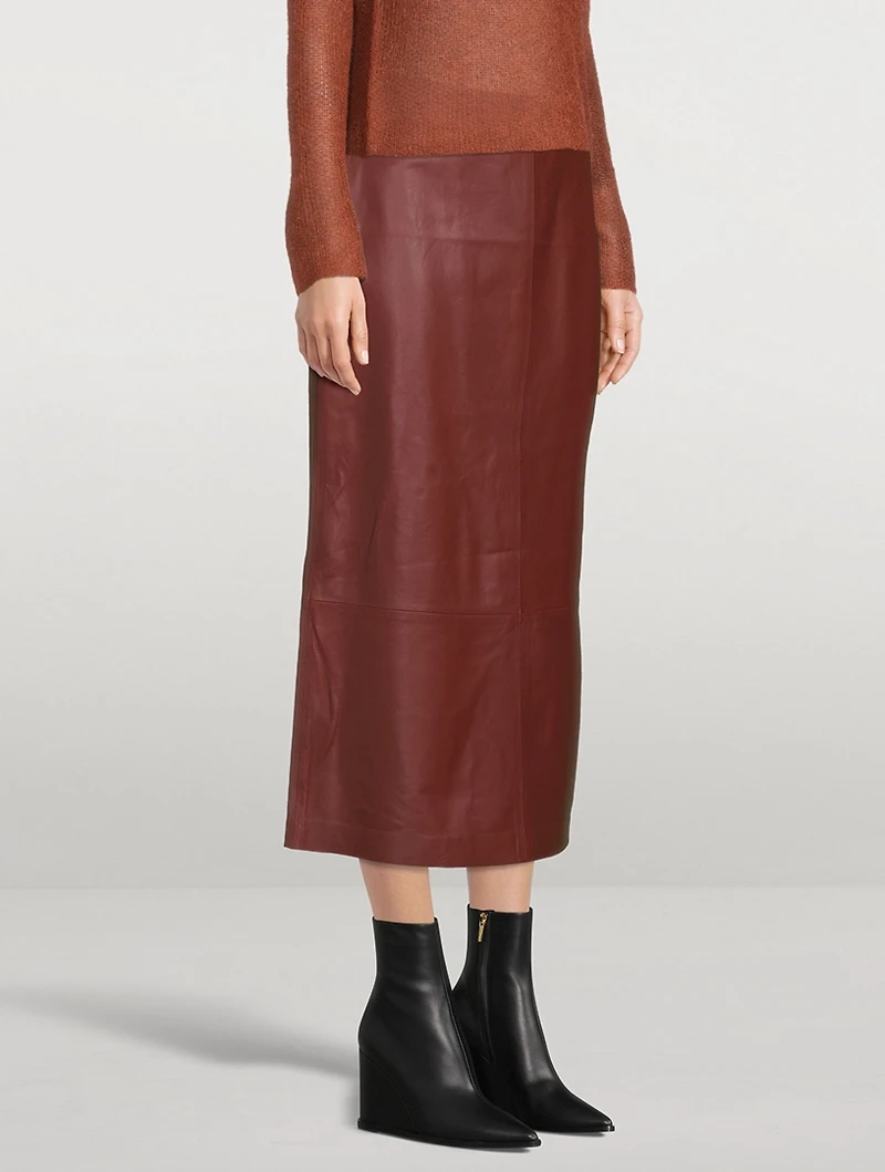 Leather Midi Skirt