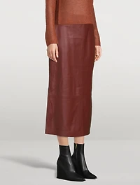 Leather Midi Skirt