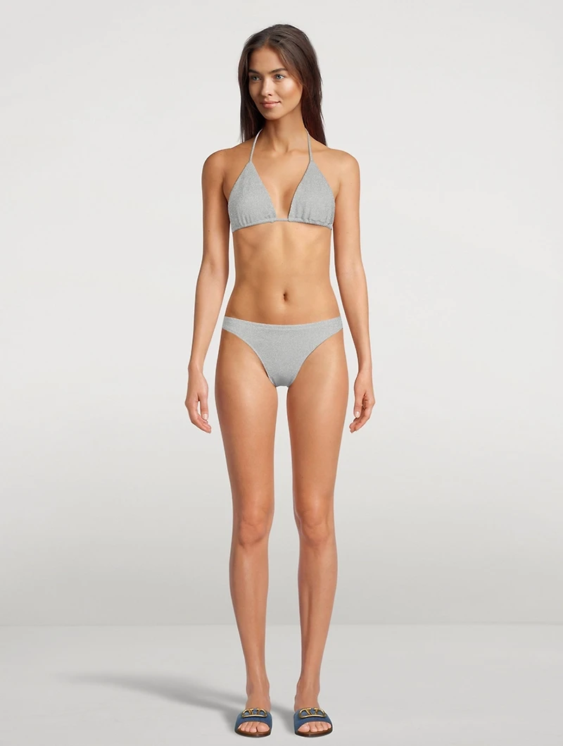 Sparkle Tiny Ties Bikini Top