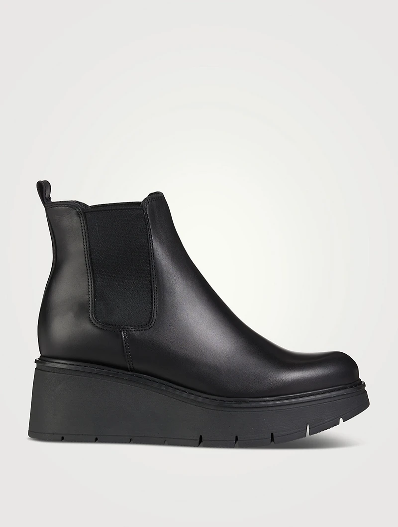 Grant Leather Wedge Chelsea Boots