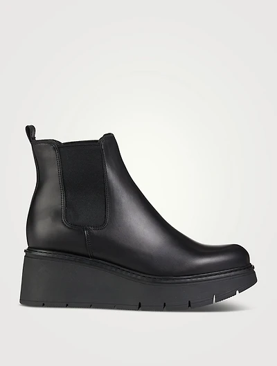 Grant Leather Wedge Chelsea Boots