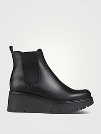 Grant Leather Wedge Chelsea Boots
