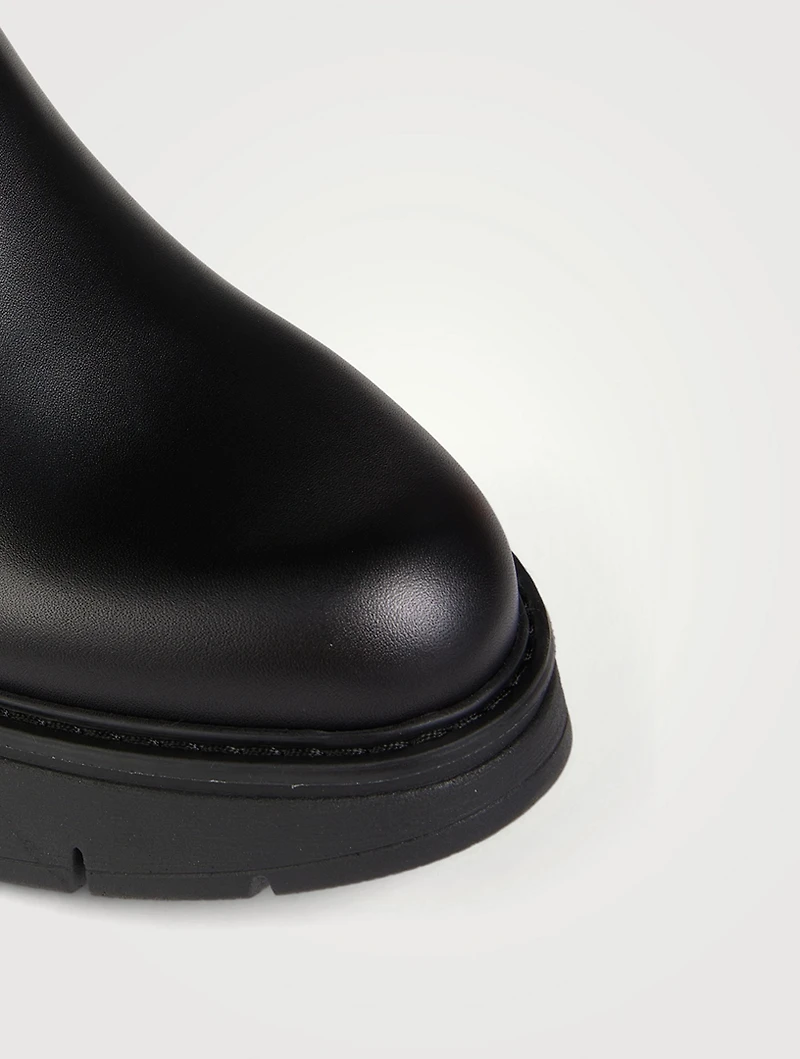 Grant Leather Wedge Chelsea Boots