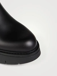 Grant Leather Wedge Chelsea Boots