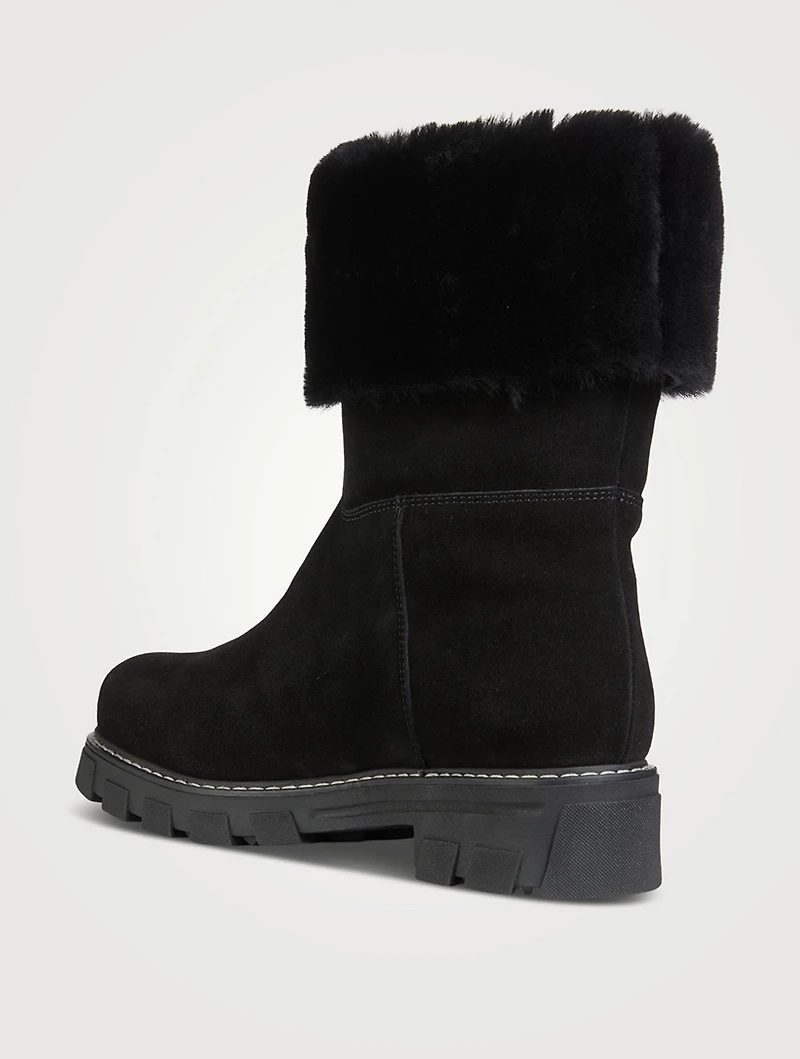Aaron Shearling-Lined Suede Boots