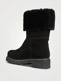 Aaron Shearling-Lined Suede Boots