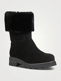 Aaron Shearling-Lined Suede Boots