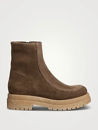 Violet Suede Ankle Boots