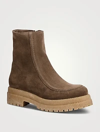 Violet Suede Ankle Boots