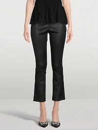 Slim Kick Leather Jersey Trousers