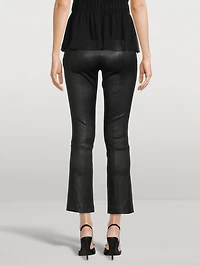 Slim Kick Leather Jersey Trousers