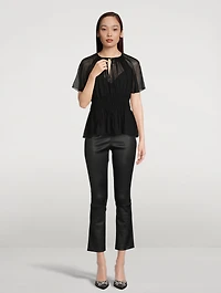 Slim Kick Leather Jersey Trousers