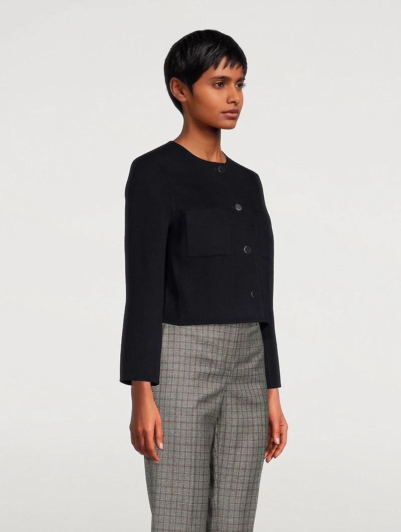 Wool and Cashmere Cropped Jacket