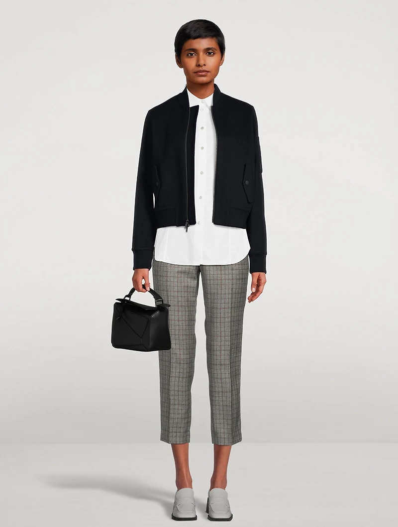 Cotton-Blend Seam-Cinched Shirt