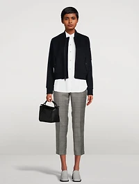 Cotton-Blend Seam-Cinched Shirt