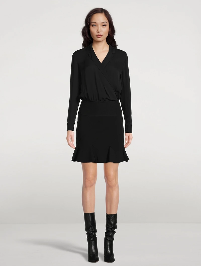 Diagonal Stripe Mini Skirt