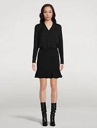 Diagonal Stripe Mini Skirt