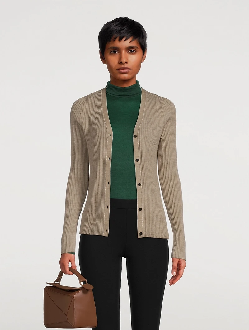Slim-Fit Wool Cardigan