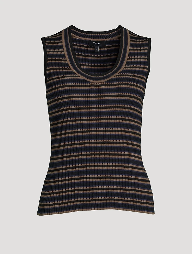 Stripe Jacquard Tank Top