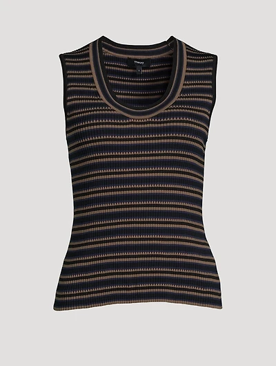 Stripe Jacquard Tank Top